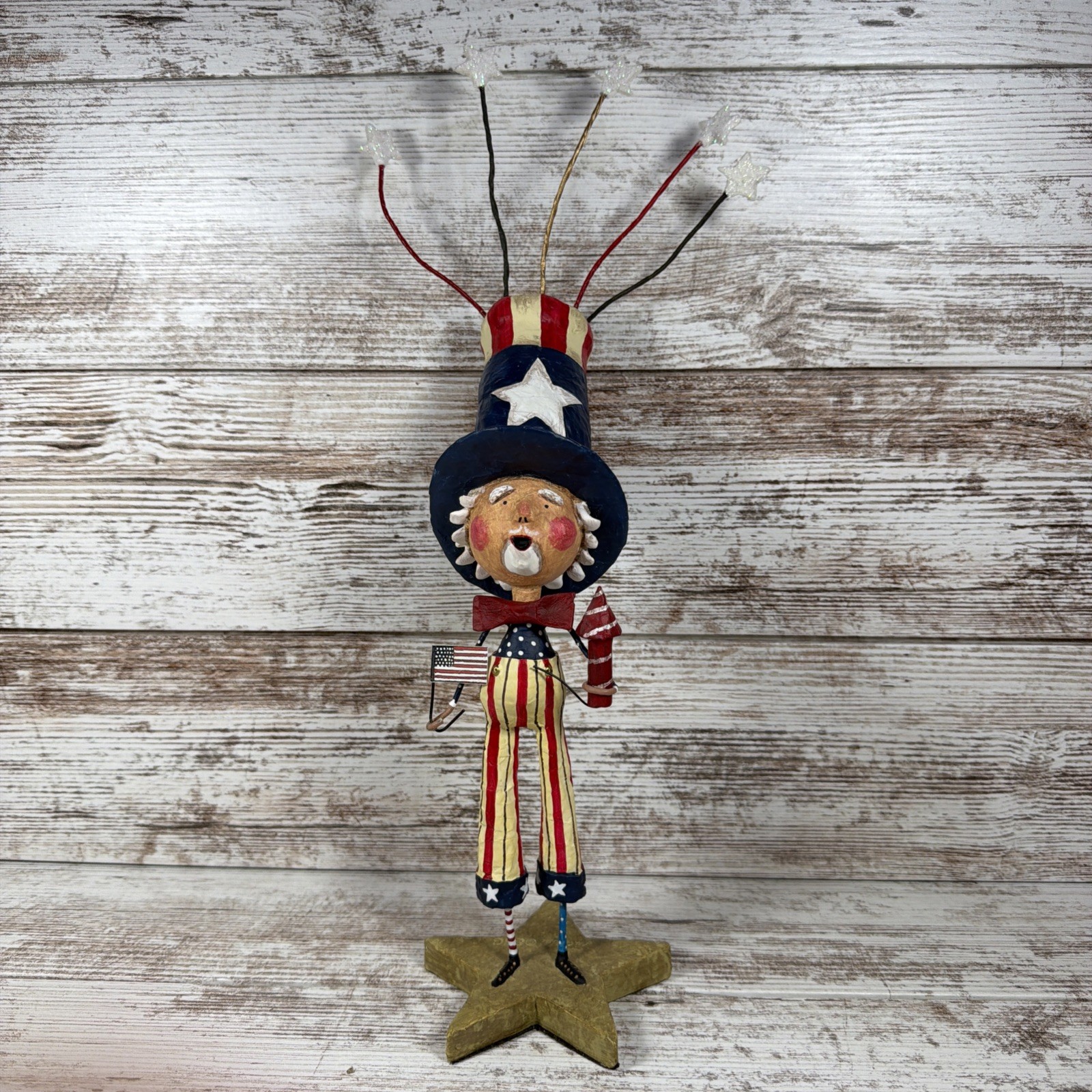 Lori Mitchell Uncle Sam Doodle Dandy American Flag Decor 4th of July Americana