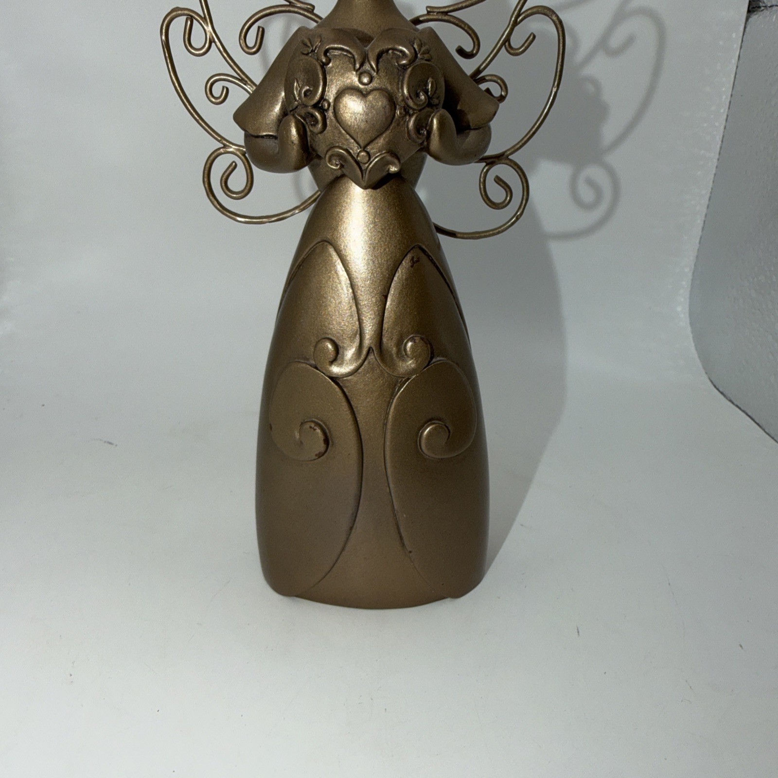 Second Nature Bronze Colored Heavy Metal “Adoration-Gold” Angel Heart Filigree