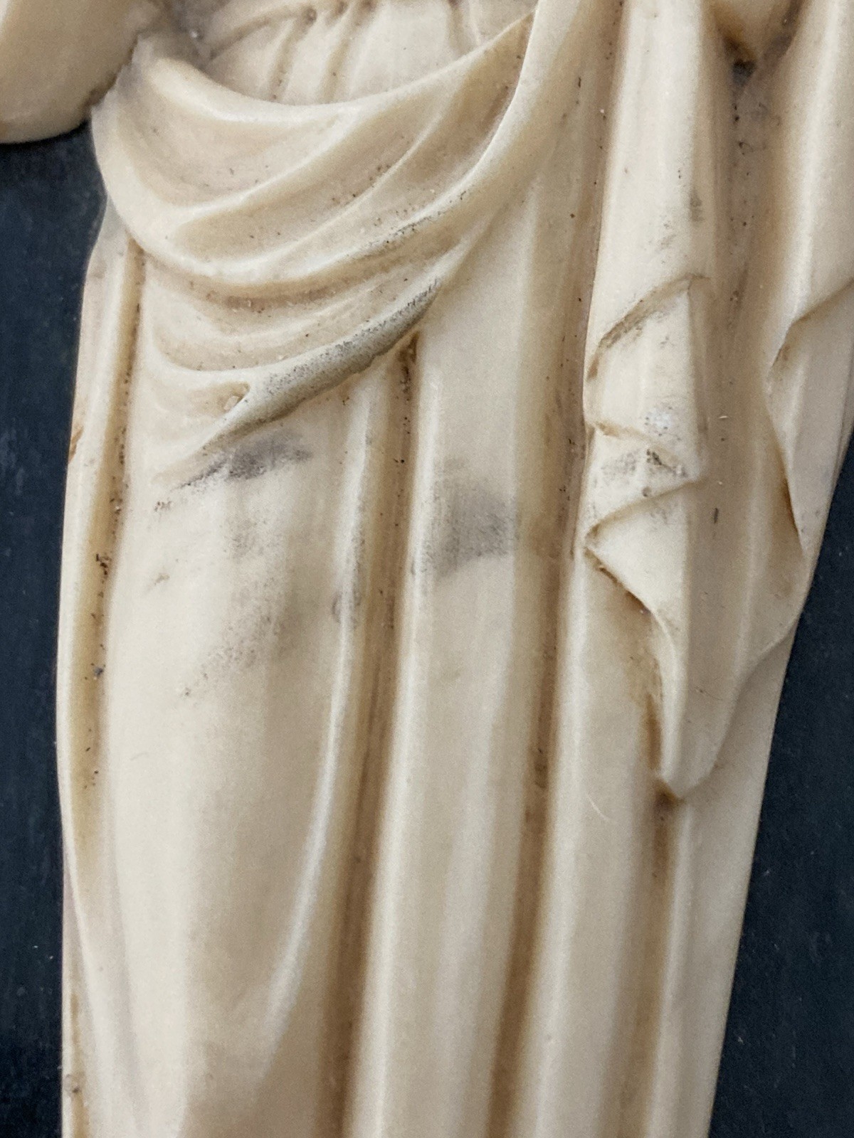 Catholic Church Marble Bianchi Italian Sacred Heart Jesus Wall Plaque Santos