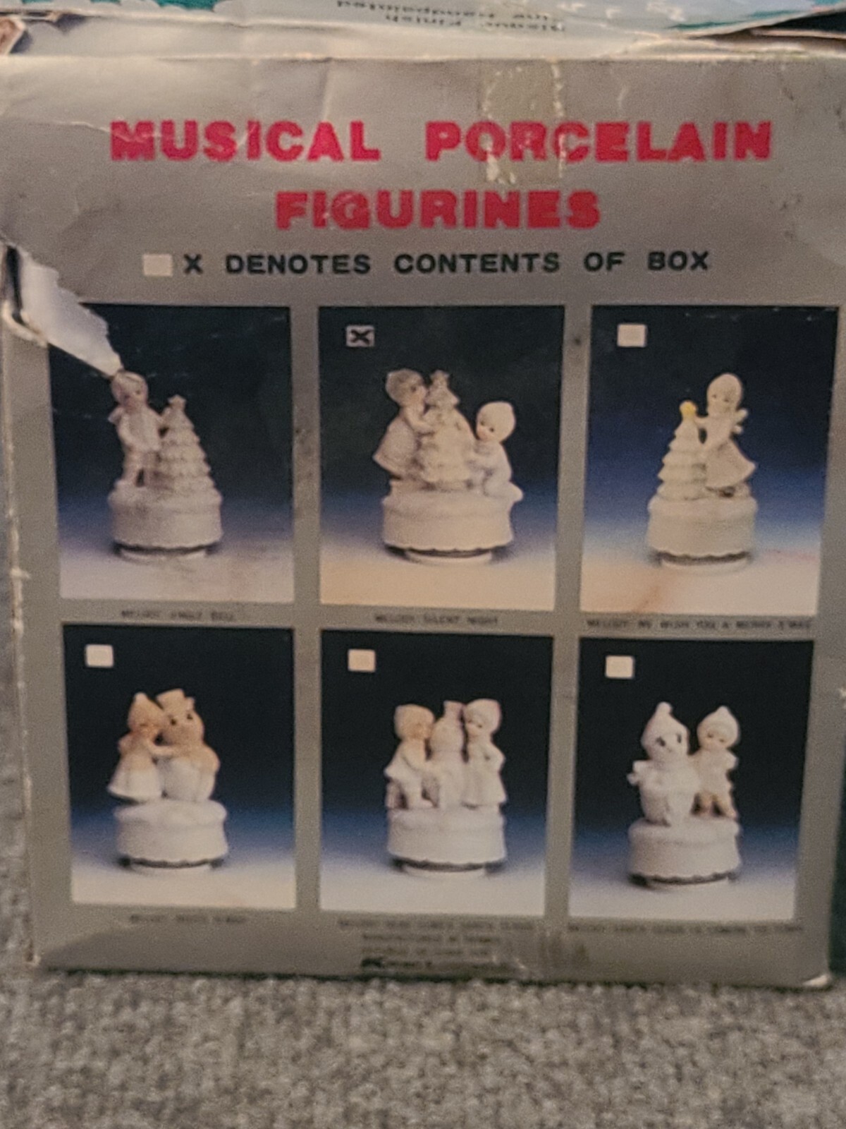 Musical Porcelain Figurine Plays Silent Night Melody