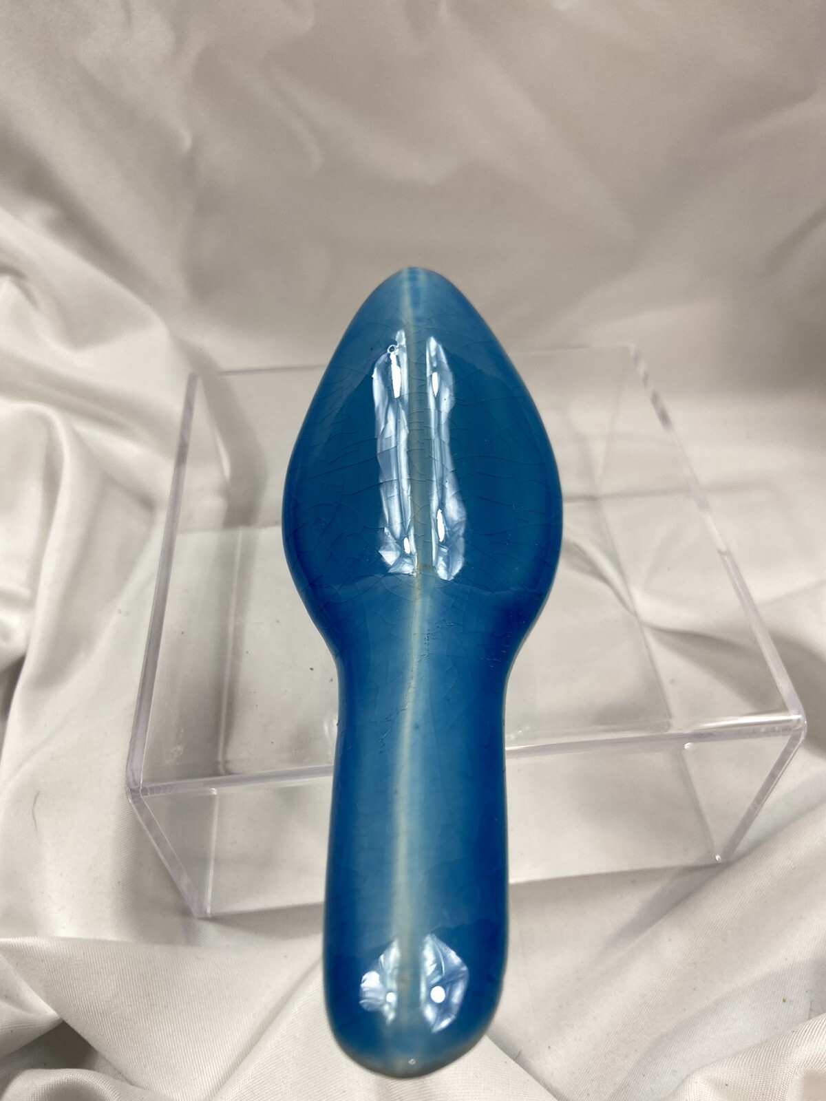 Modern Minimalist Style Blue Ceramic Bird Figurine