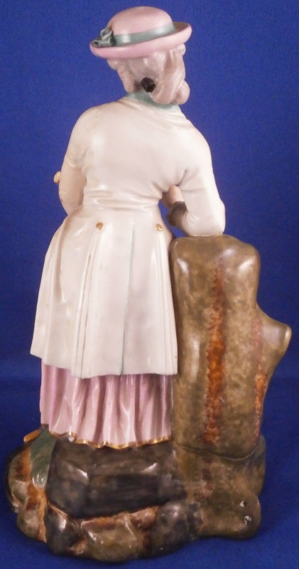 18thC Hoechst Porcelain Huntress w/ Dog Figurine Figure Porzellan Figur Höchst