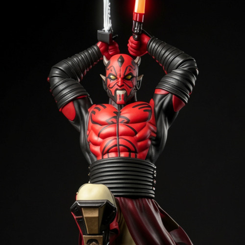 Darth Maul Dark Saber StarWars V3! Printed 16k Res! HandPainted or Unpainted!