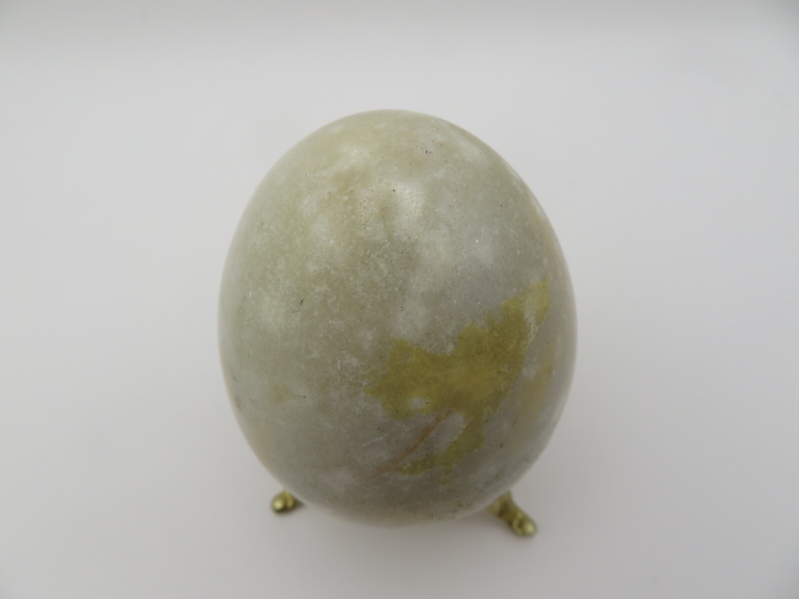 Earthtone Gray Brown Cream Alabaster Decorative Easter Egg 3″ x 2″