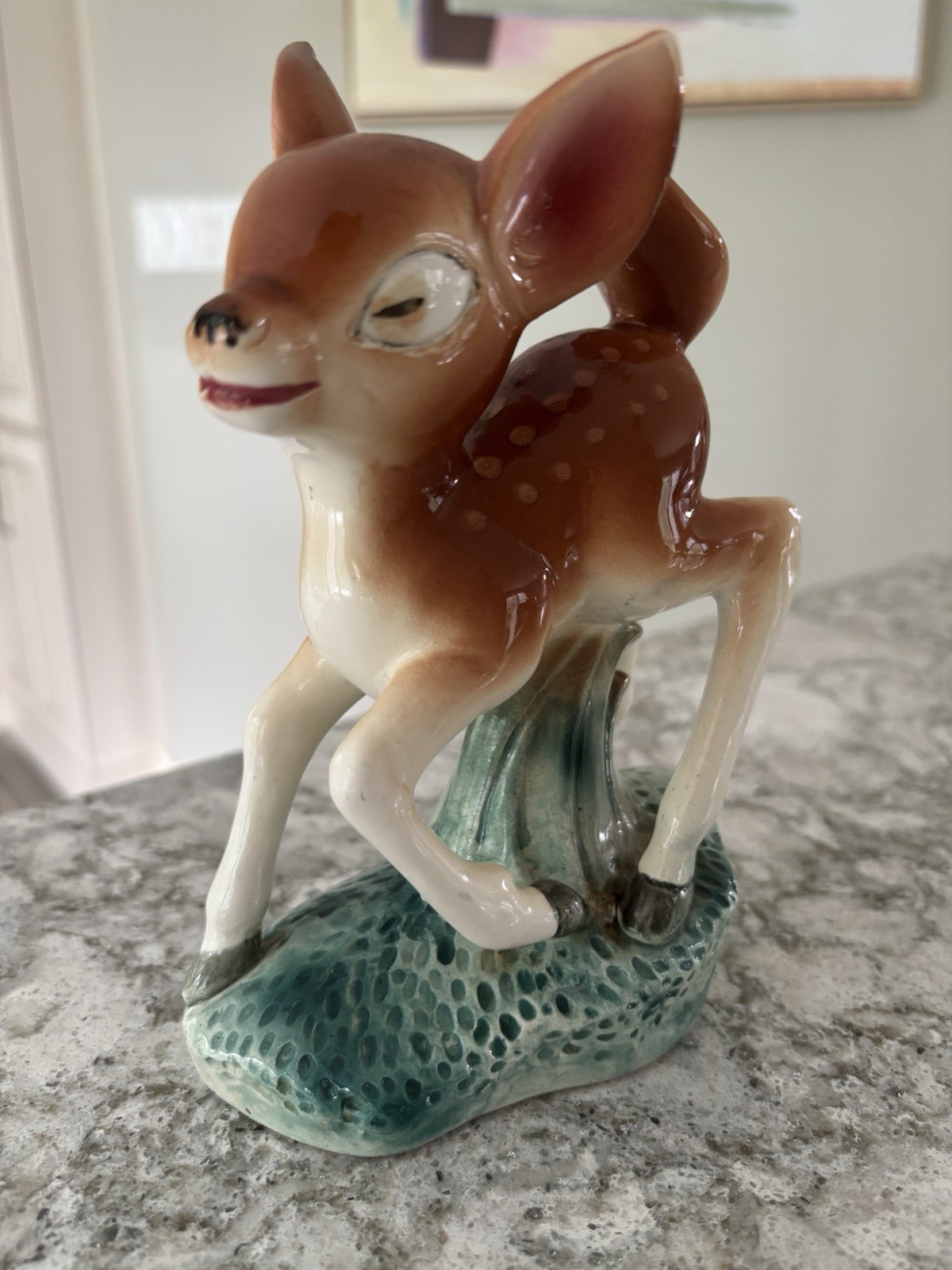 Vintage MCM Ucagco Occupied Japan Fawn Deer Figurine 7″