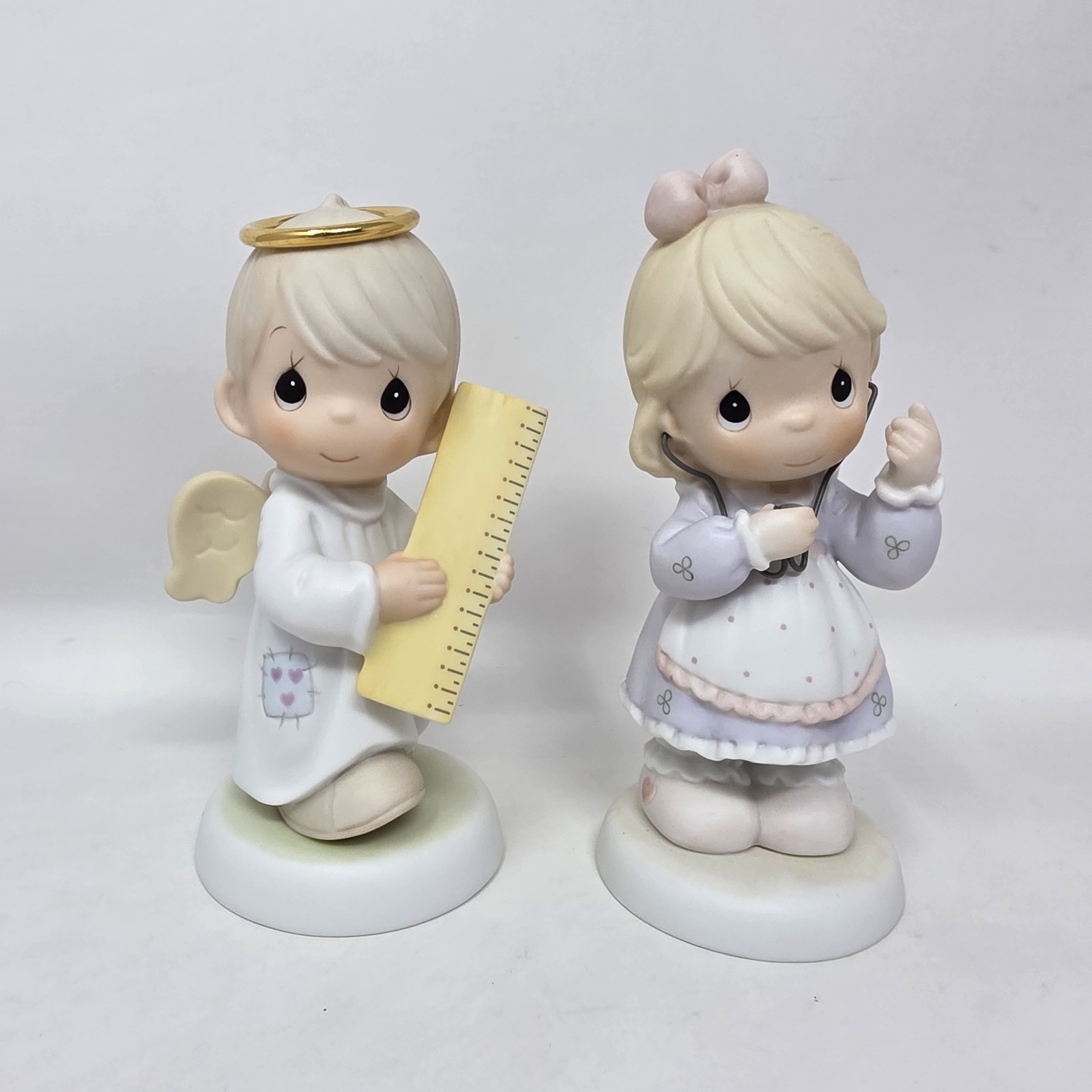 Precious Moments Lot of 4 Apple God Serenity Prayer Love Always Listen Heart EUC