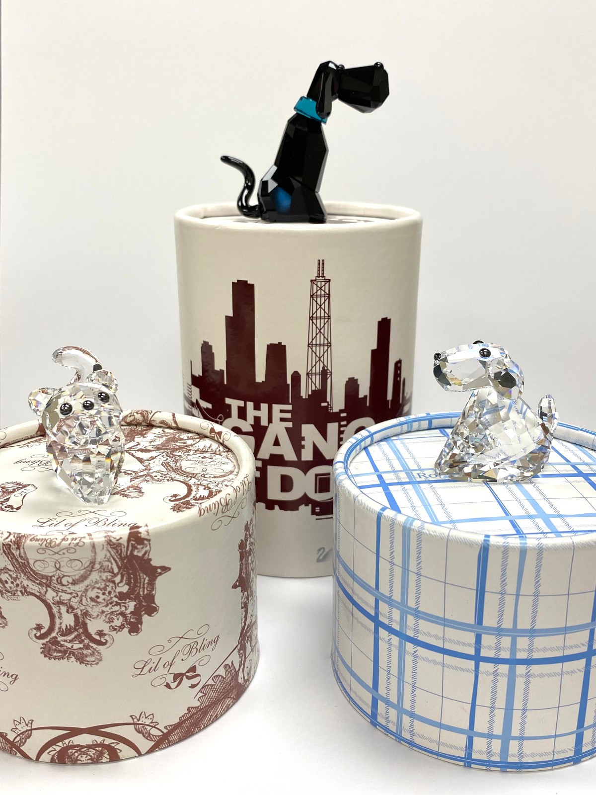 Swarovski Lovlots Crystal Figurines – Dogs & Cat set w/ Box & COA