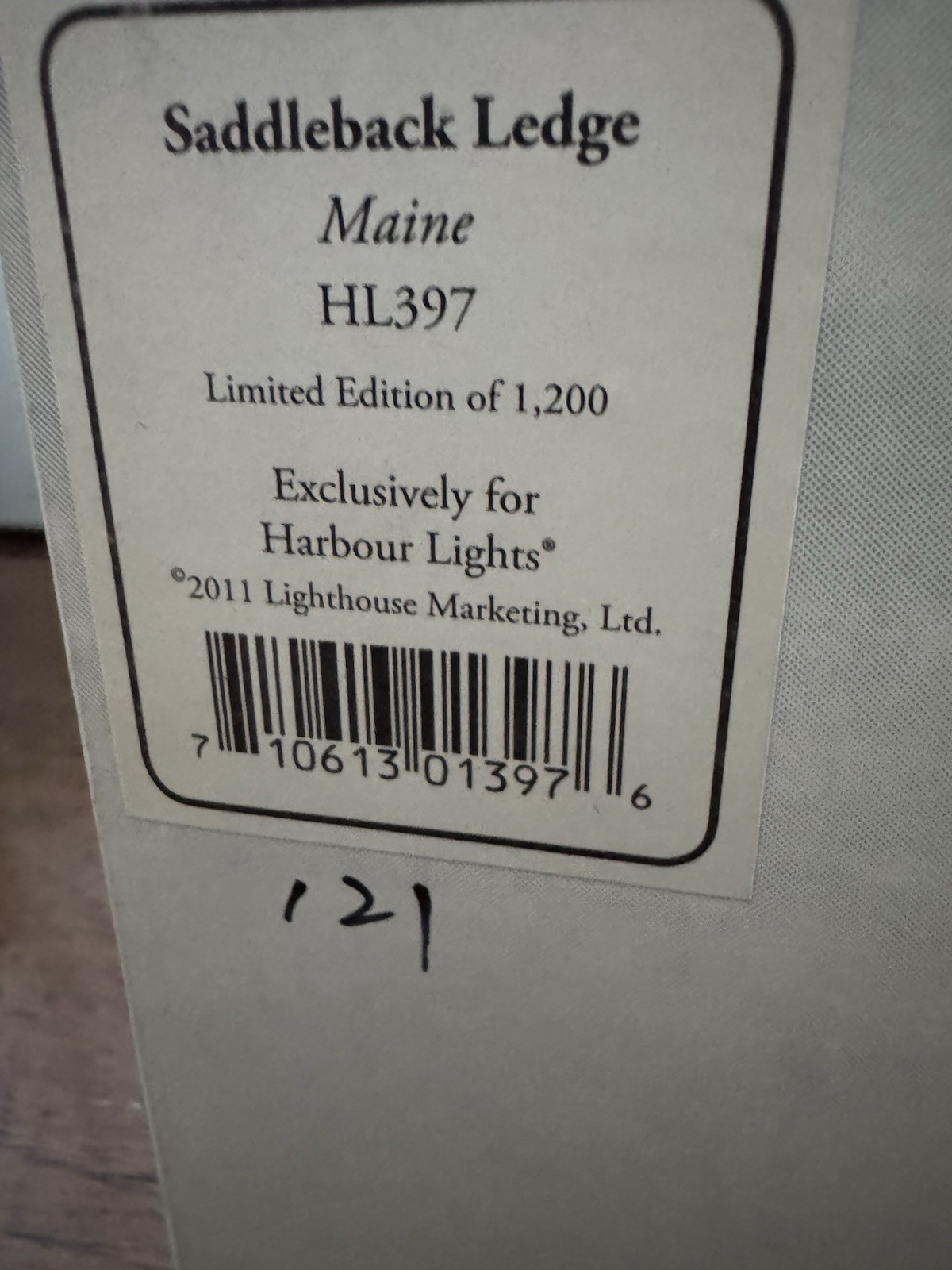 RARE Harbour Lights SADDLEBACK LEDGE, ME HL 397 Low #121/only 500 produced