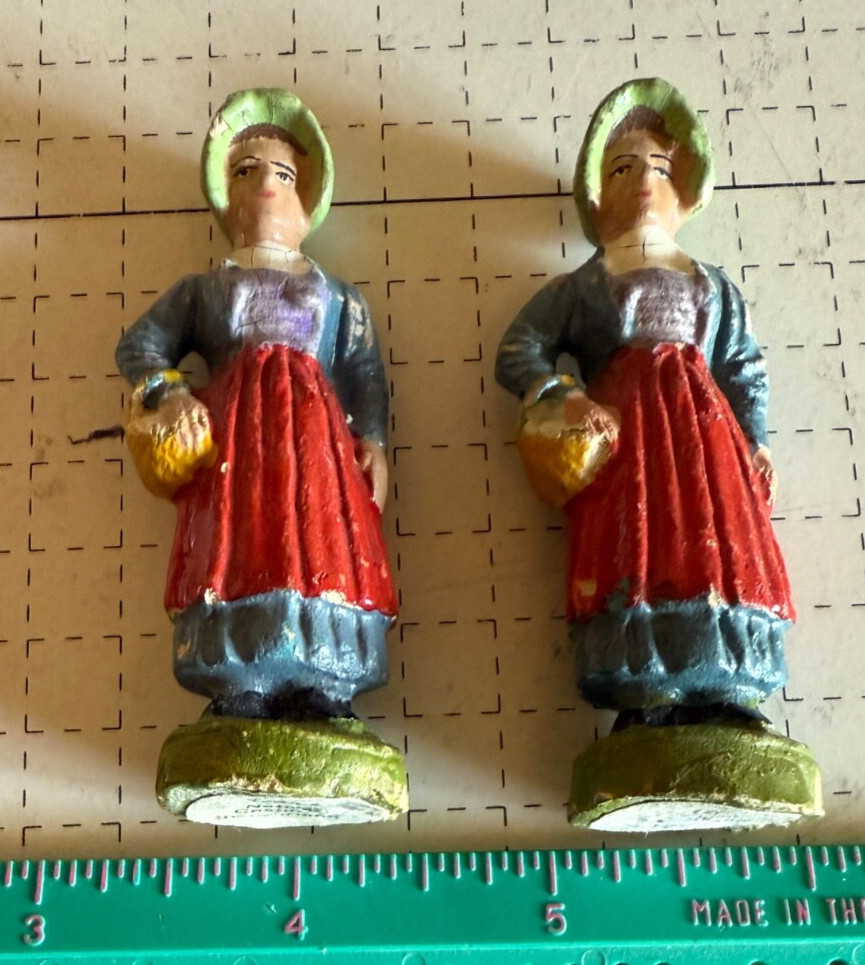 2 Composition Figures Women in Swiss Costume 178/55 Free Shipping