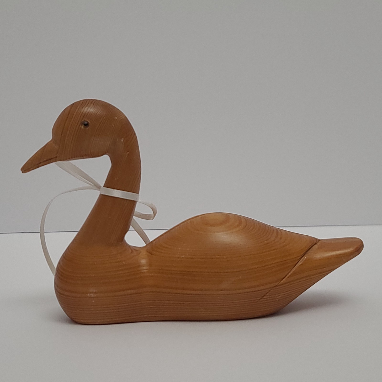 Vintage Wooden Duck Goose Shelf Sitter Figurine 7.25″