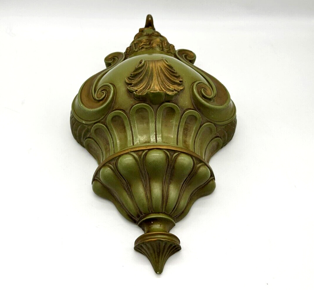 VTG Large Chalkware Plaster Lavabo Faux Wall Water Fountain 18”x10”