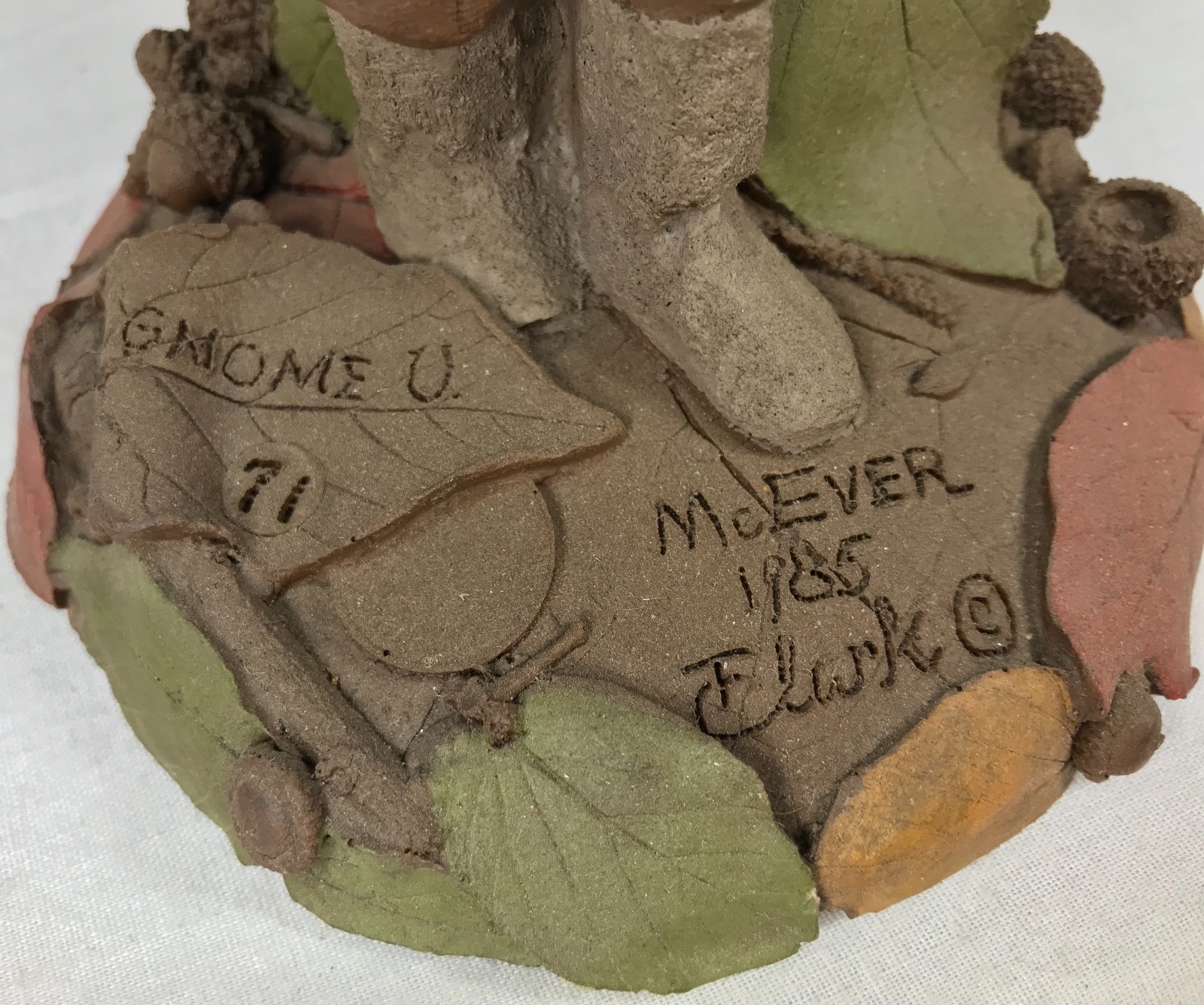 Tom Clark McEver Gnome U Football #1067 Edition #71 Cairn Studios 7.25″ COA