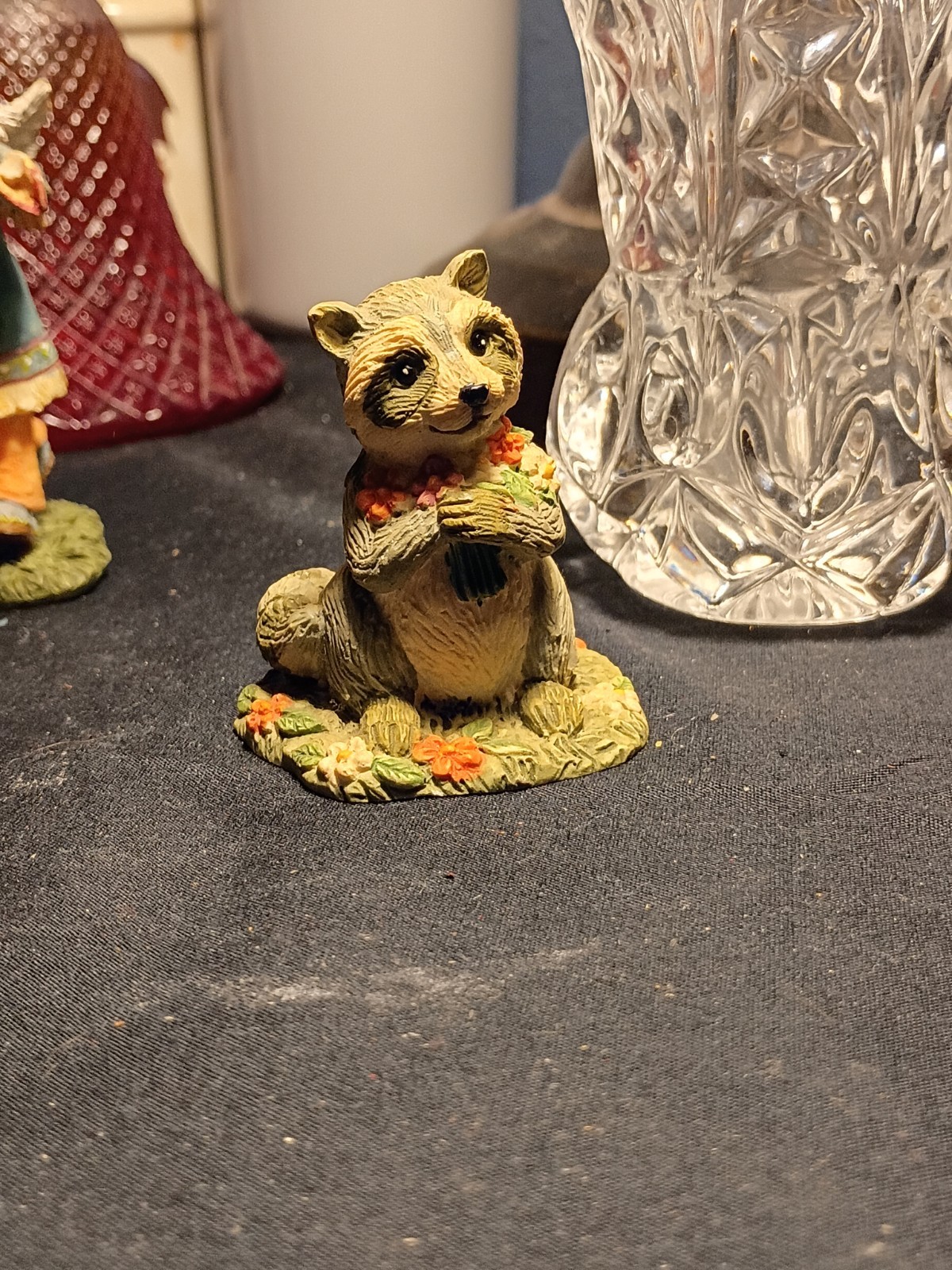 H.O.L. Animal Figurine Set of 5 Resin Brown Beige Multicolor 1991 Decorative