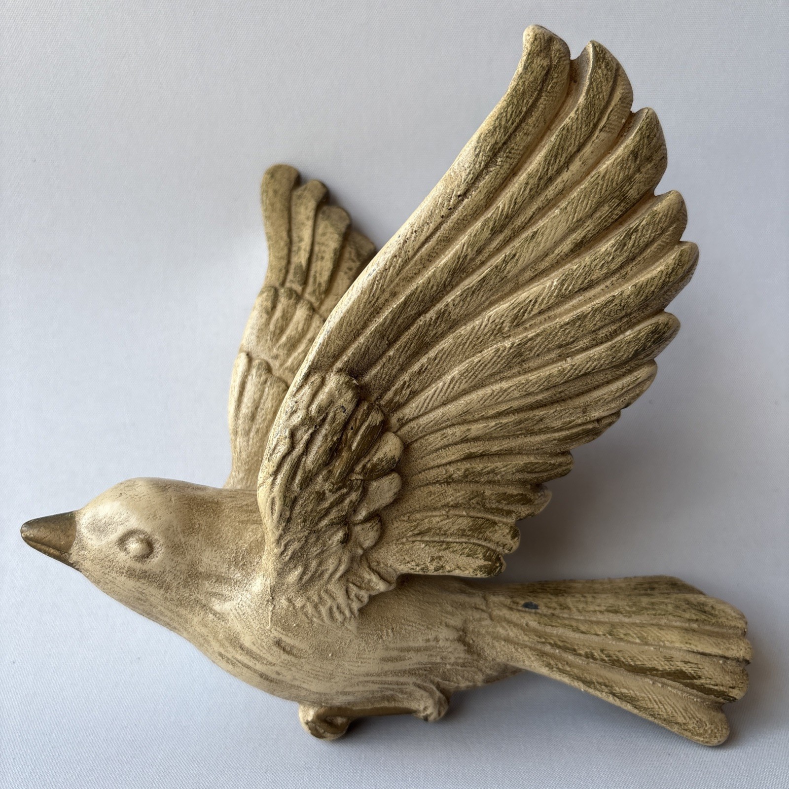 Chalkware Wall Hanging Bird In Flight 3D 7″ Universal Statuary Corp Chicago Vtg