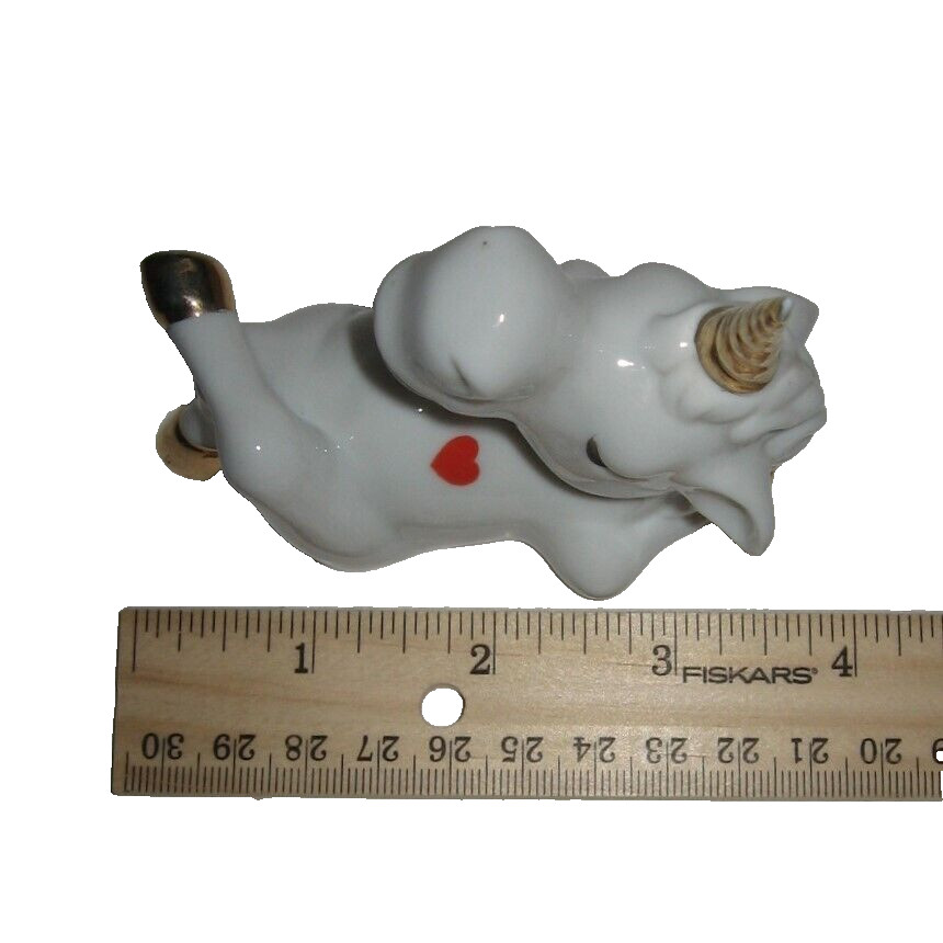 VTG Unicorn Figurine Aldon Joan Berg Victor Thinking of You Heart 1981 Taiwan