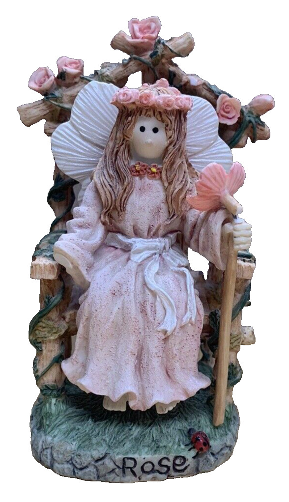 Linda Grayson Collection Flutter Blossom Family Angel Rose VTG Ceramic Figurine