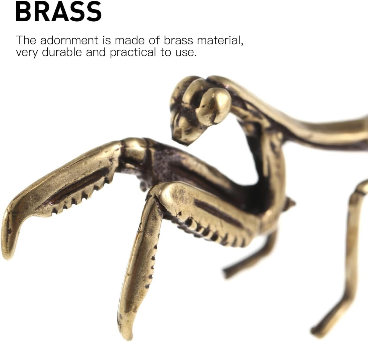 Intricate 2.83″ Golden Mantis Figurine – Perfect for Indoor & Outdoor Decor
