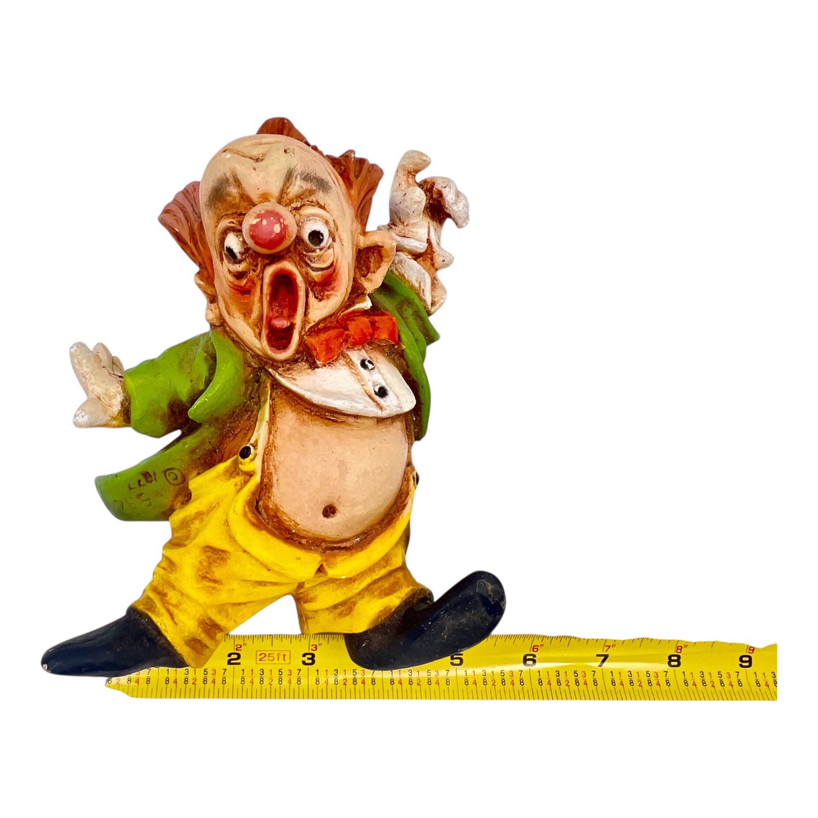 1977 Hanging Laughing Clown #534 Vintage Decor Chalkware Universal Statuary Corp