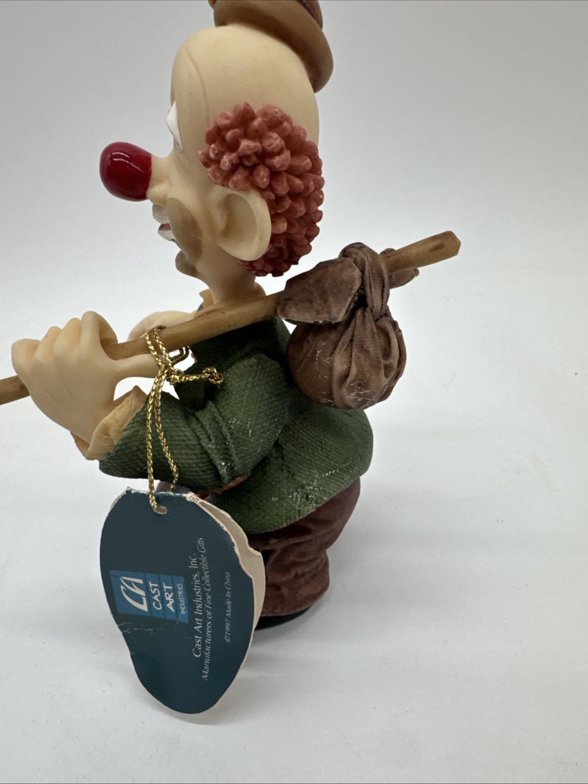 Slapstix Clown “Happy Camper” Porcelain Figurine from Cast Art Industries