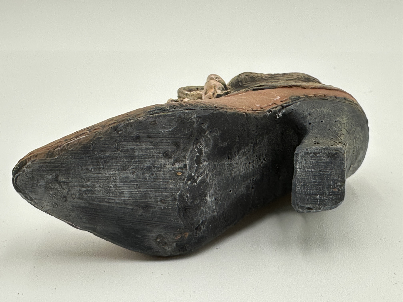 Vintage Victorian Miniature High Heel Shoe Figurine Collectible Resin Mini 4″