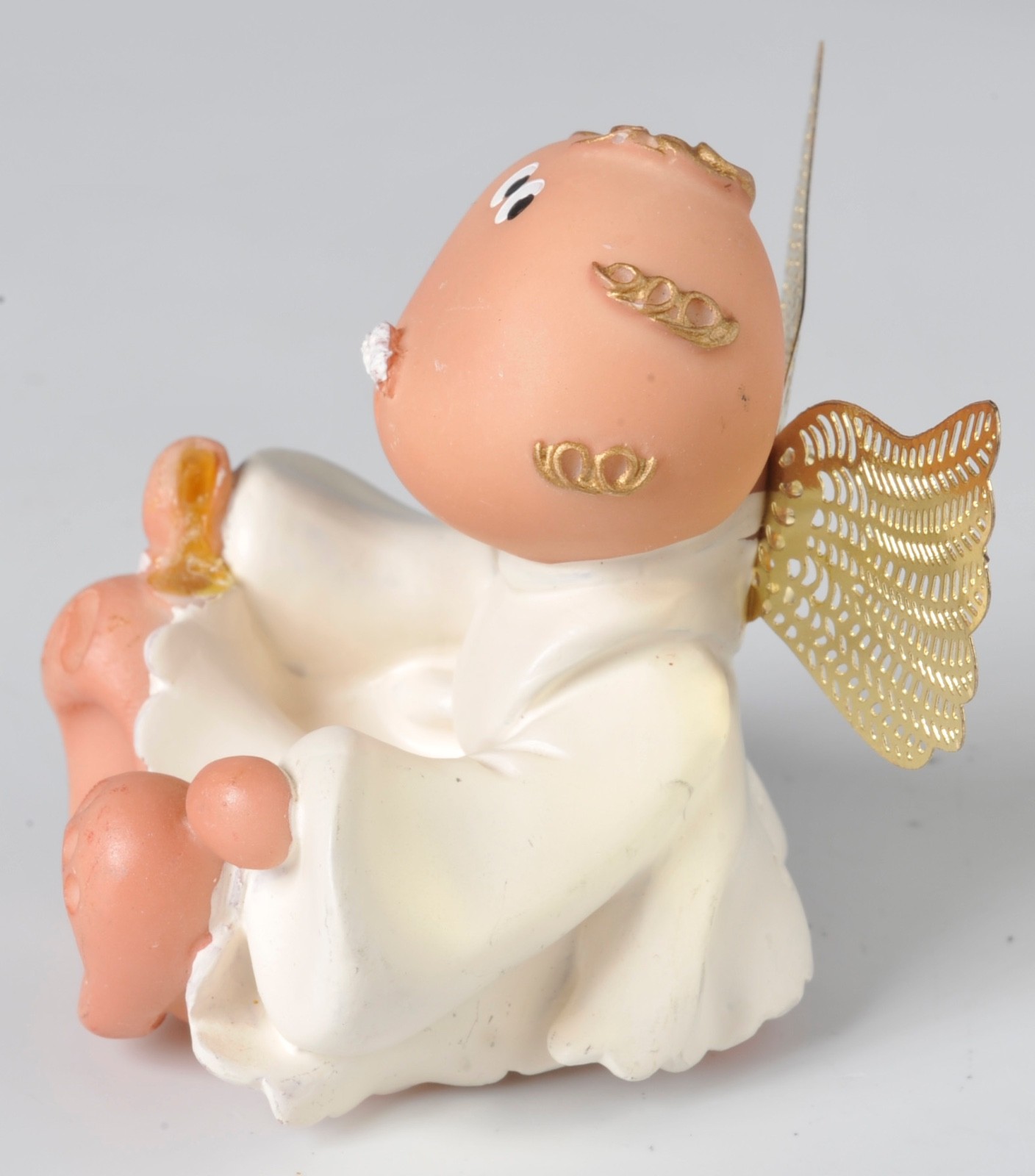 Russ Berrie Kirk’s Kritters Angel Cheeks Mustache Figurine 2002 Rare
