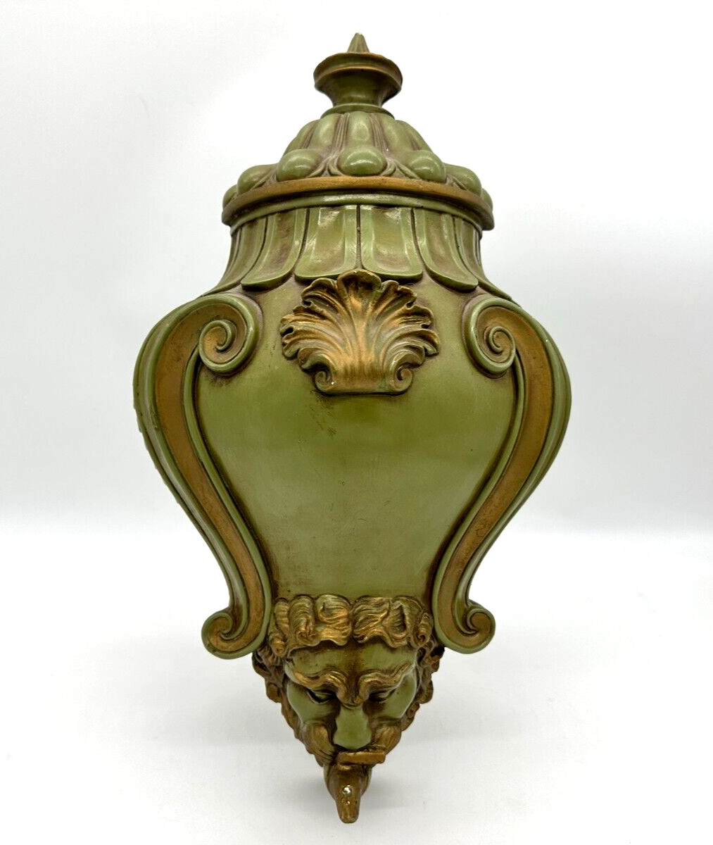 VTG Large Chalkware Plaster Lavabo Faux Wall Water Fountain 18”x10”