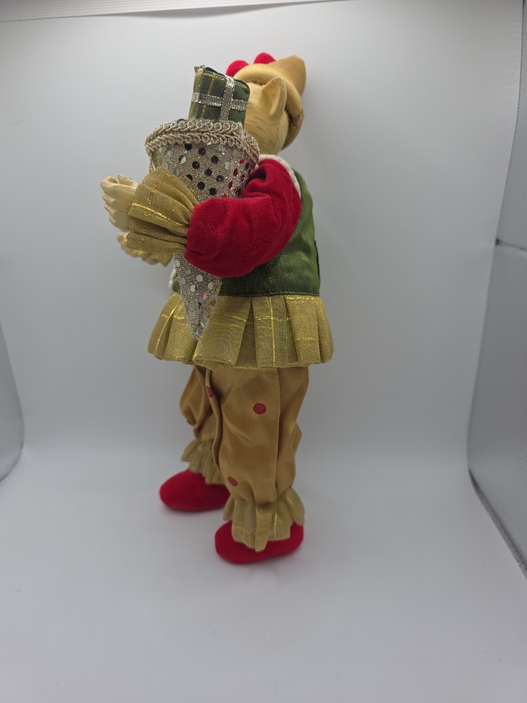 RARE Mark Roberts Collection Holiday Cat Clown Jester Figurine 13″ Christmas