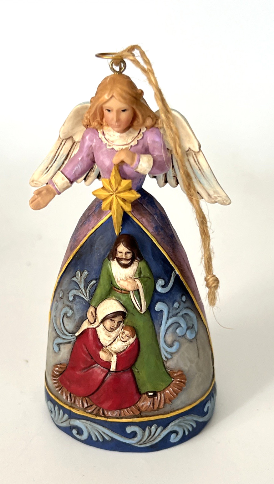 Jim Shore Heartwood Creek Angel Ornament with Nativity Scene #4011913 / 2008