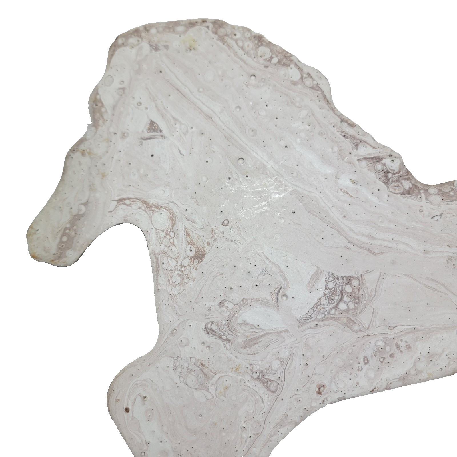 Vintage Resin Galloping Horses Wall Hanging Decor Marble Look and Design