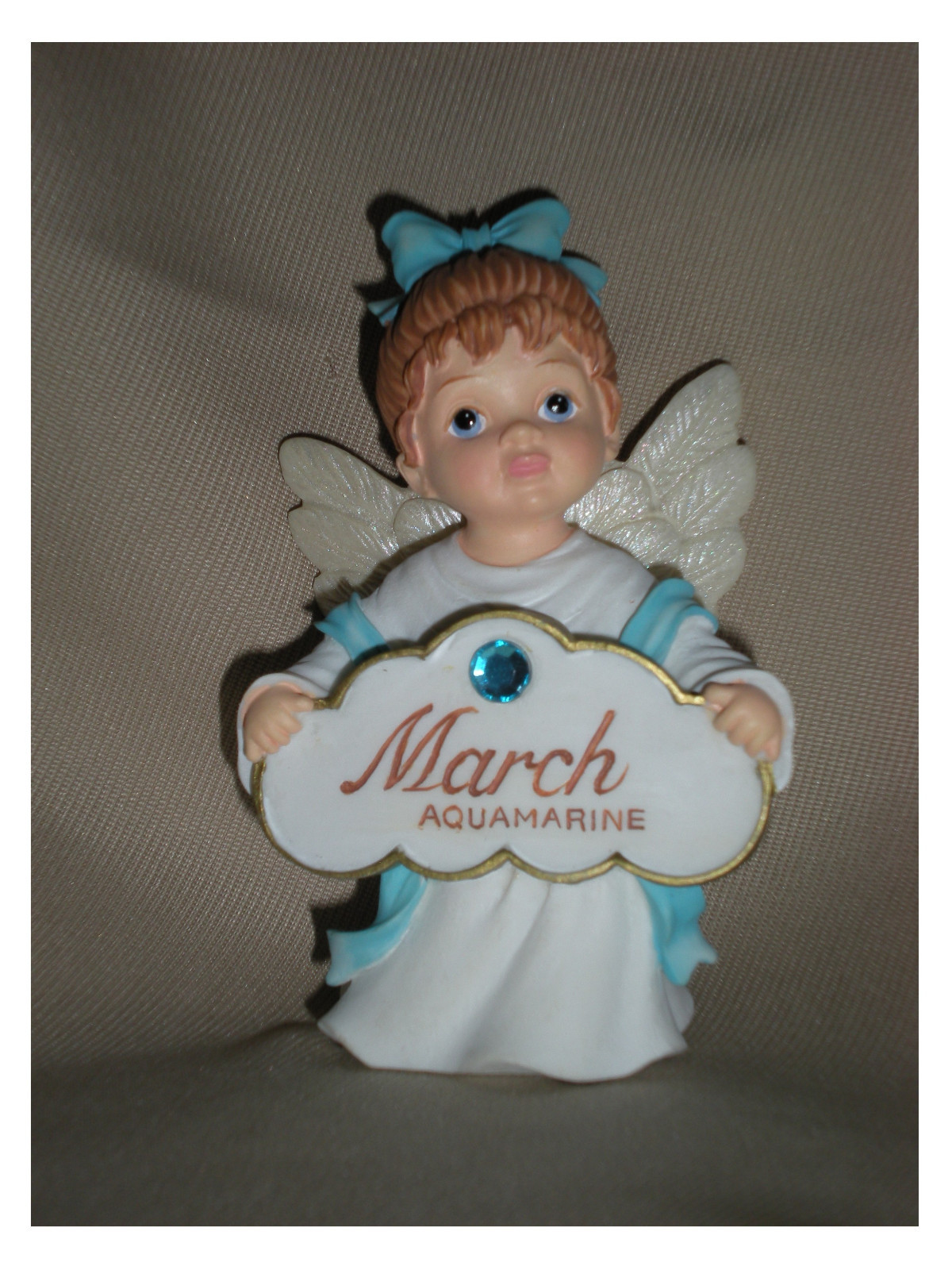 BIRTHSTONE ANGEL FIGURINE – MARCH – AQUAMARINE – JEANE’S THINGS