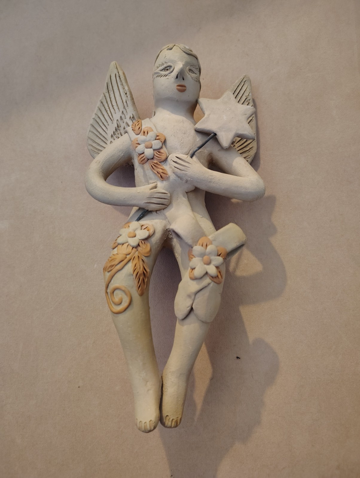 Mexican folk art statue By Renowned Oaxaca folk artist Angelica Vasquez Cruz