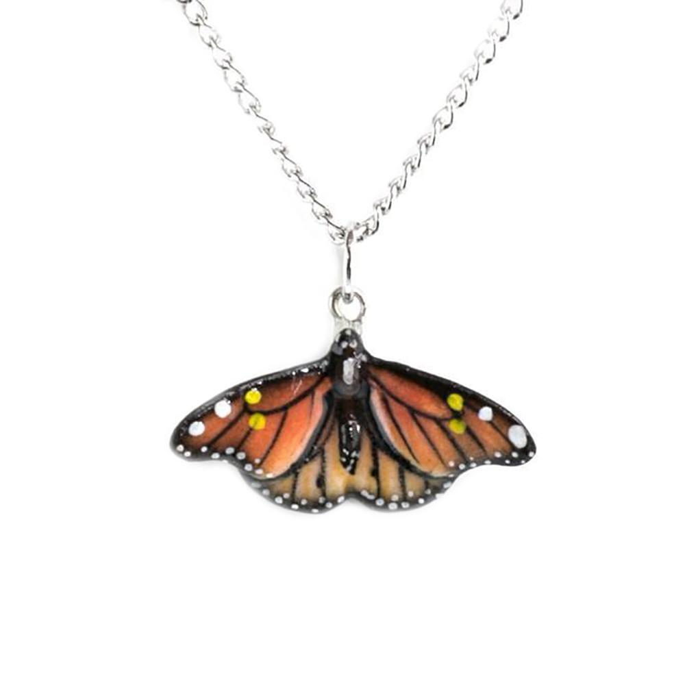 Little Critterz Jewelry Butterfly Monarch Necklace – Pendant Porcelain Jewelry