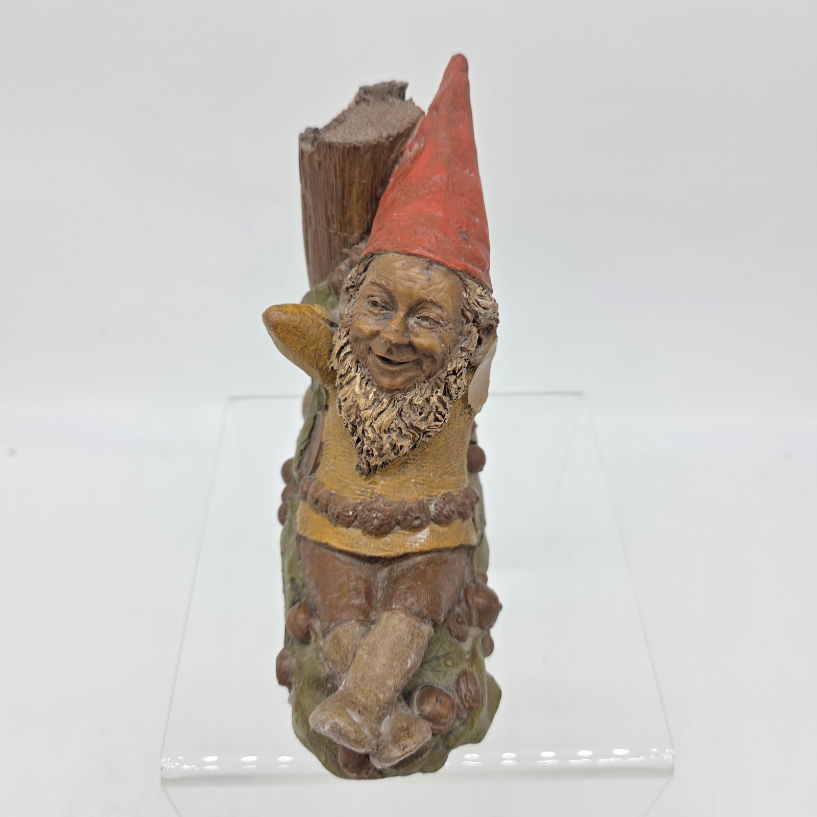 Tom Clark Resin Gnome Figurine Small Rustic Multicolor 1983 Fantasy Decor FLAW