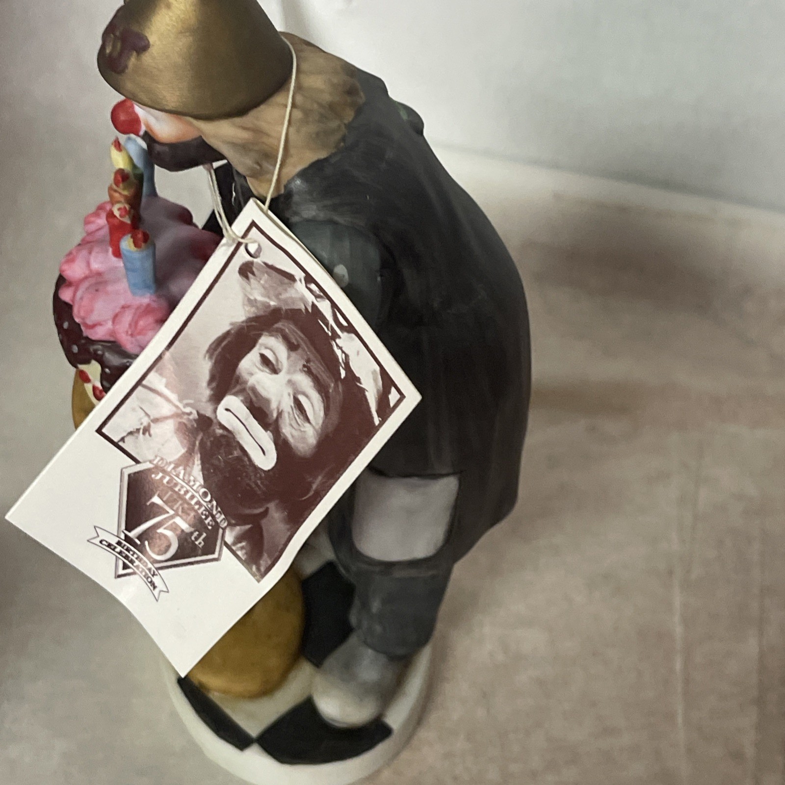 Emmett Kelly Jr Clown 75th Birthday Jubilee Porcelain Lambro Figurine Signed 6″