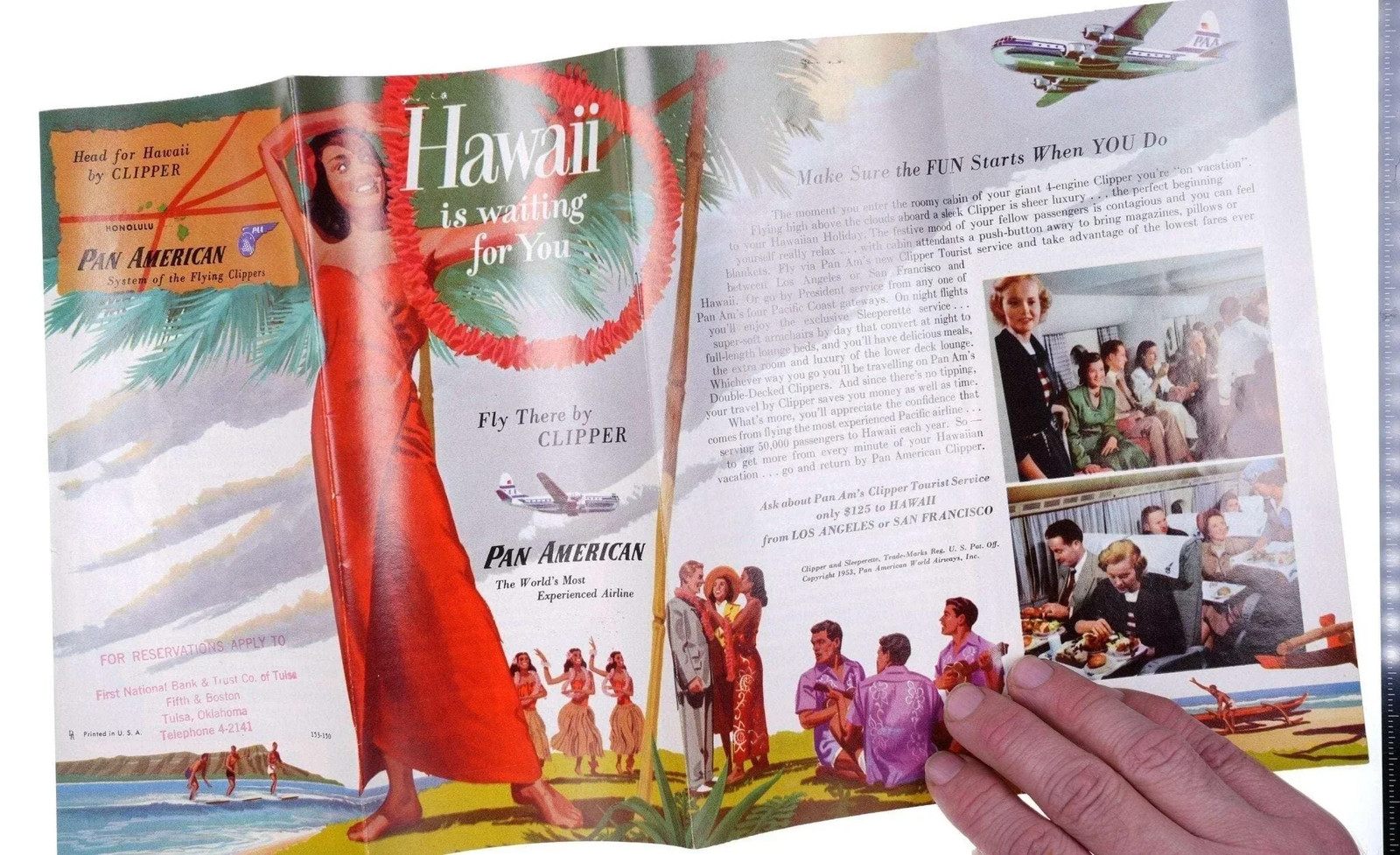 c1952 Hawaiian Islands Travel Brochures Inter Island Pan american Airlines, Unit
