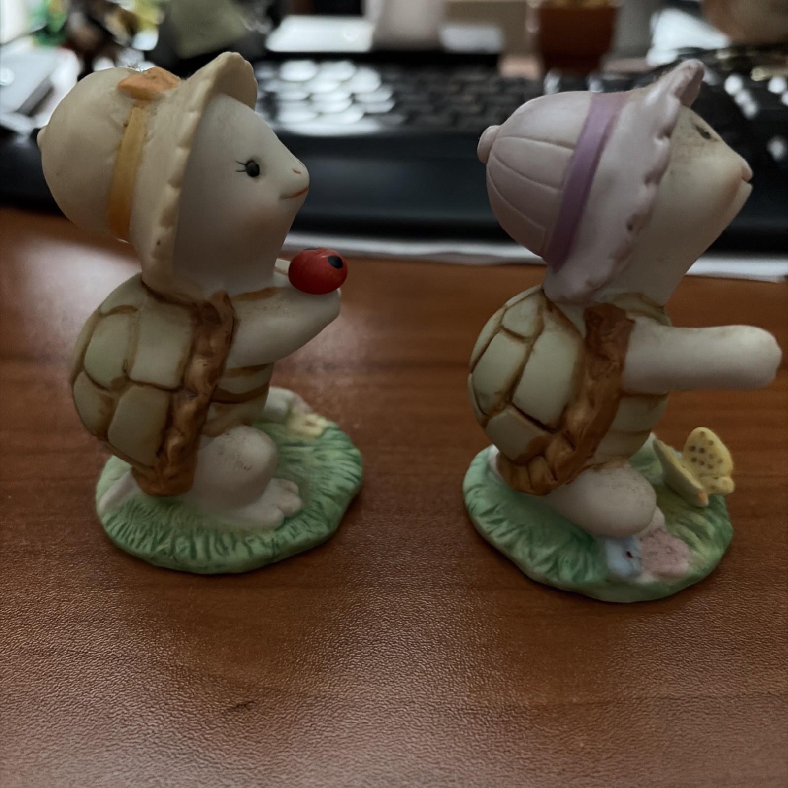 Homco “Springtime” Turtles Set Of 2 Ceramic So cute!!