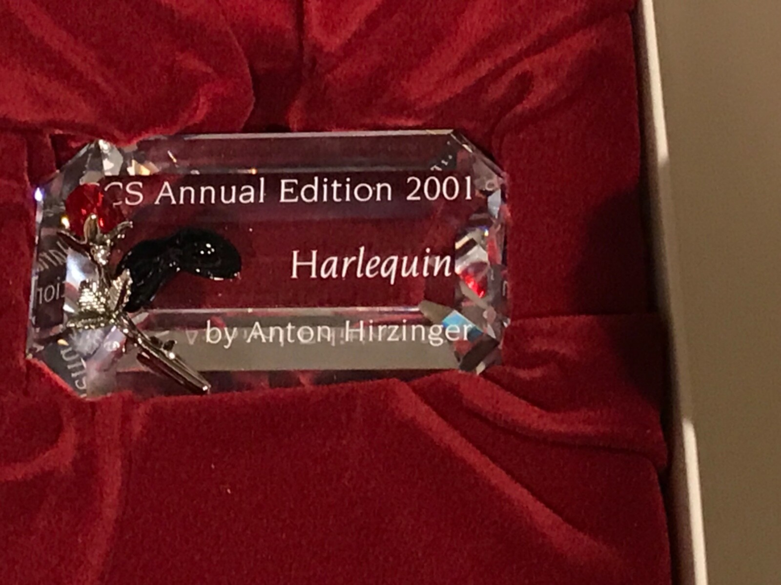 2001 Swarovski SCS Annual Edition HARLEQUIN PLAQUE NIB