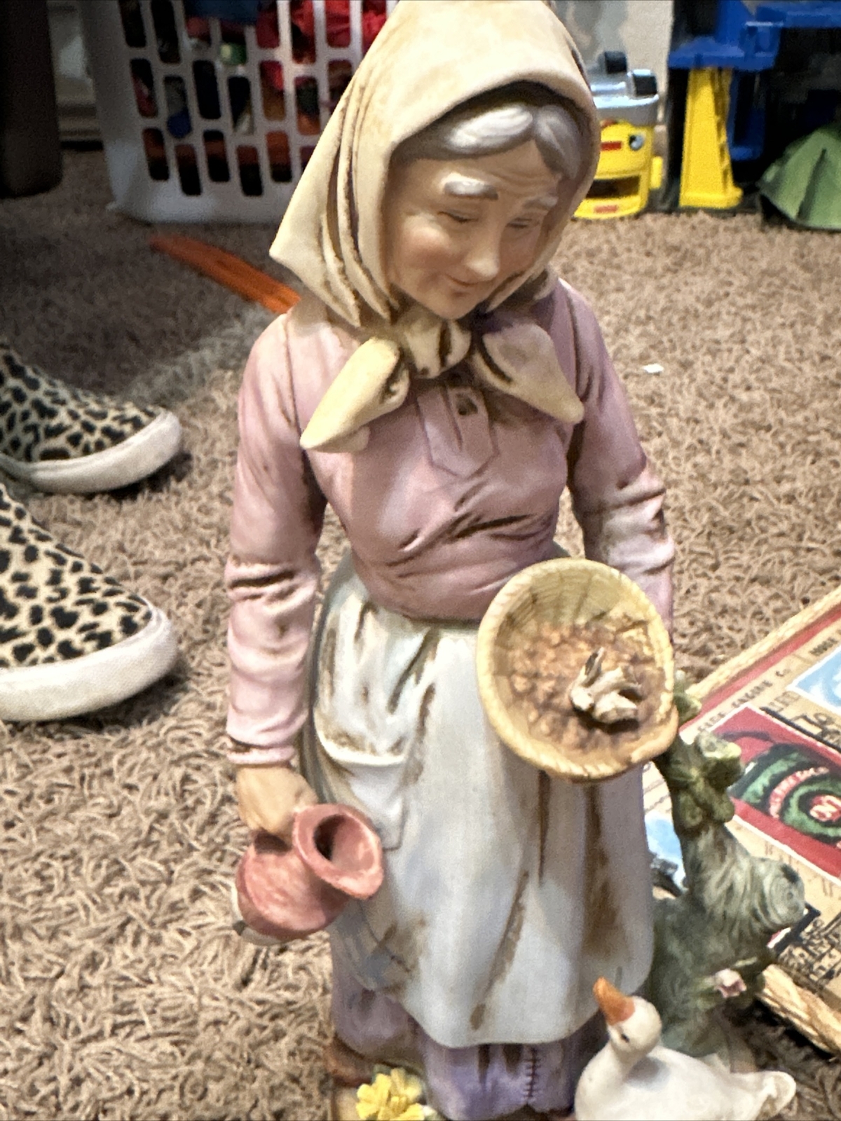 vintage homco figurine Old Woman With Goose 13.5 Inch