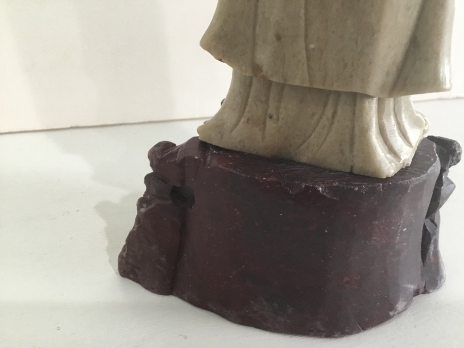 Chinese Figure Hand Carved Soapstone Shou Lao Xing God of Longevity Wisdom 12 in