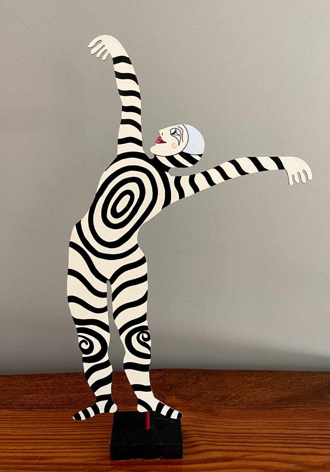 Collectible Judie Bomberger Cirque du Soleil Zebra O Acrobat Metal Art Statue