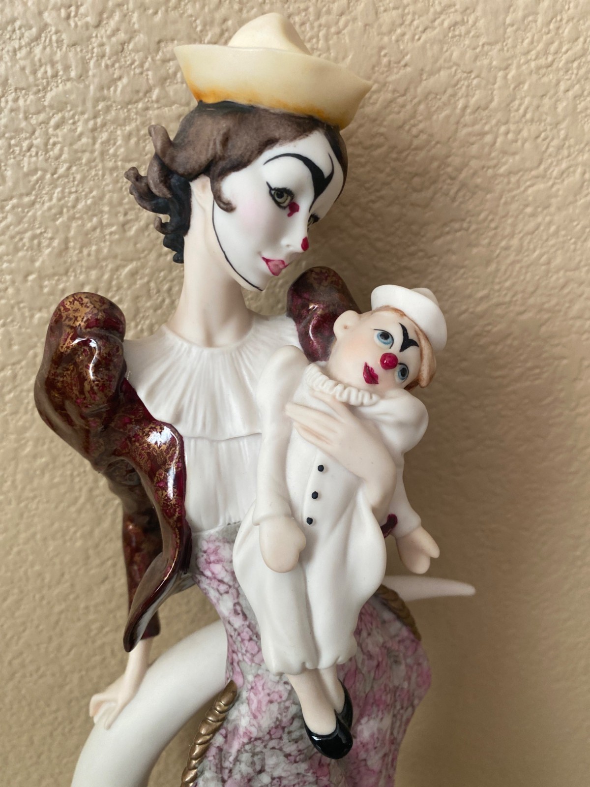 199s Giuseppe Armani Ltd Ed Lady Clown w/Puppet Capodimonte Figure 743C – No Box