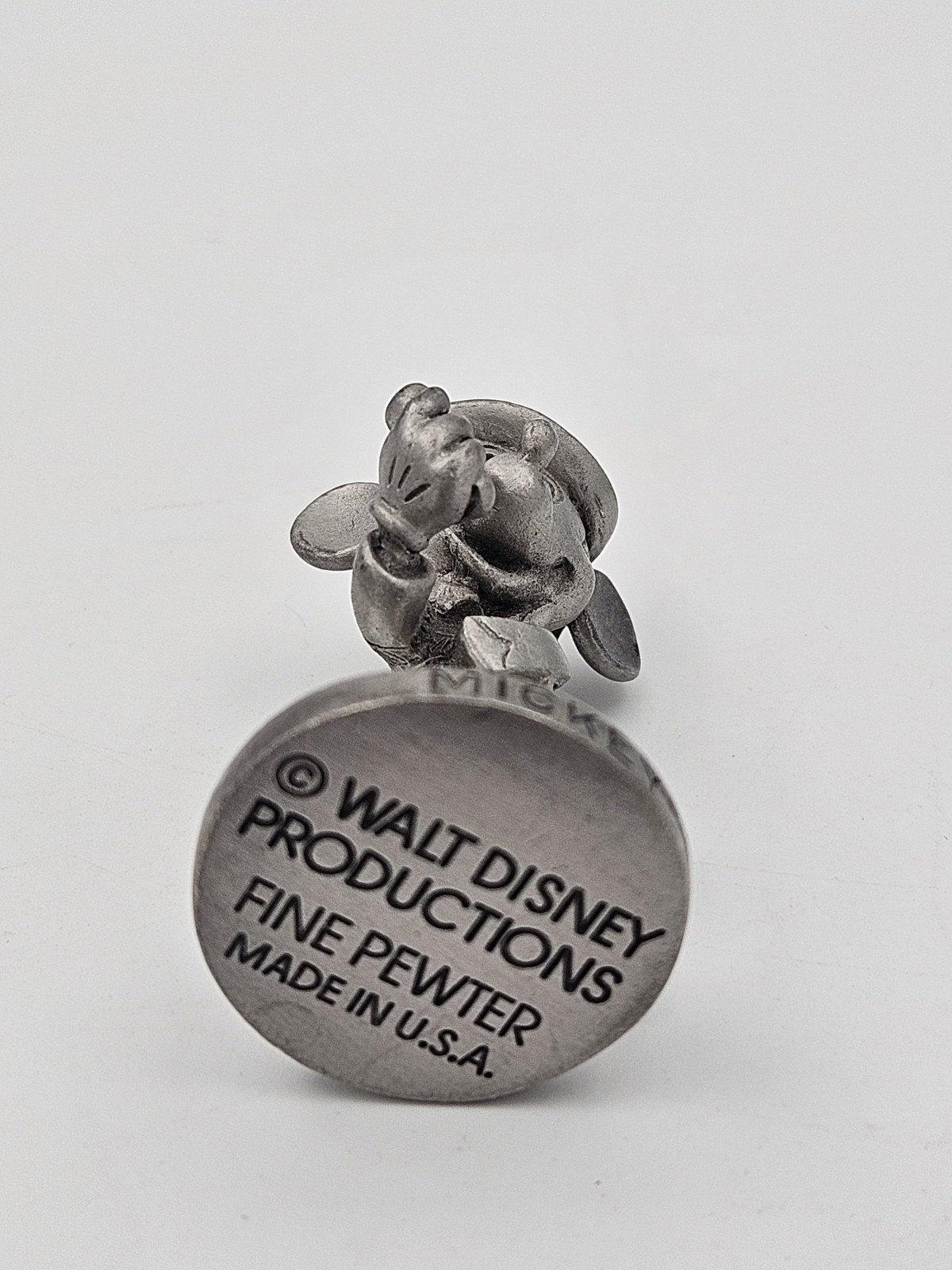 Walt Disney Productions Fine Pewter Mickey Mouse Fire Fighter Mini Figurine