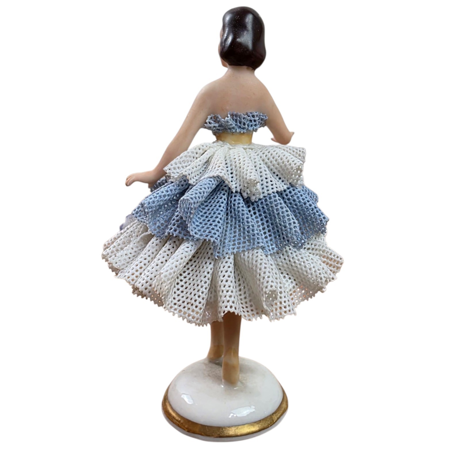 Dresden MULLER VOLKSTEDT Lace Young Woman Lady Dancer Figure Ballerina Germany