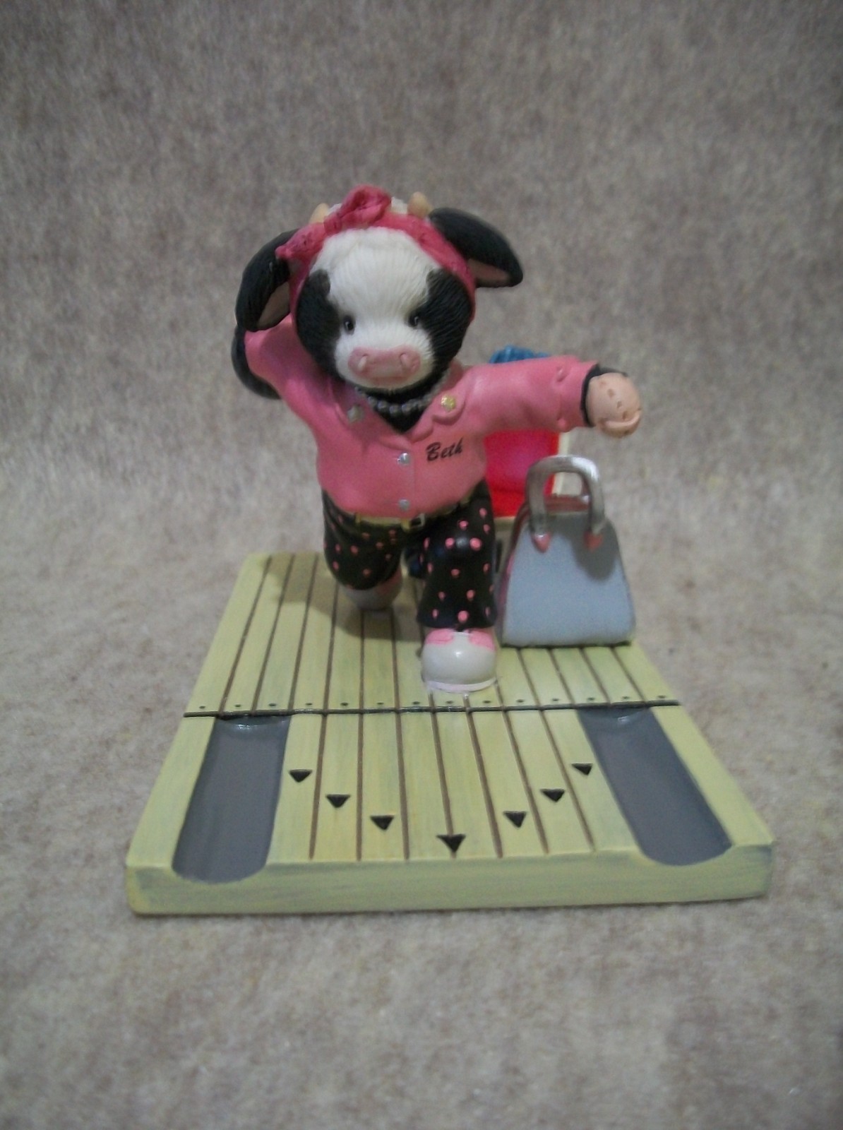 Give Me a Strike! – Bowling – Mary Moo Moo Cow Figurine