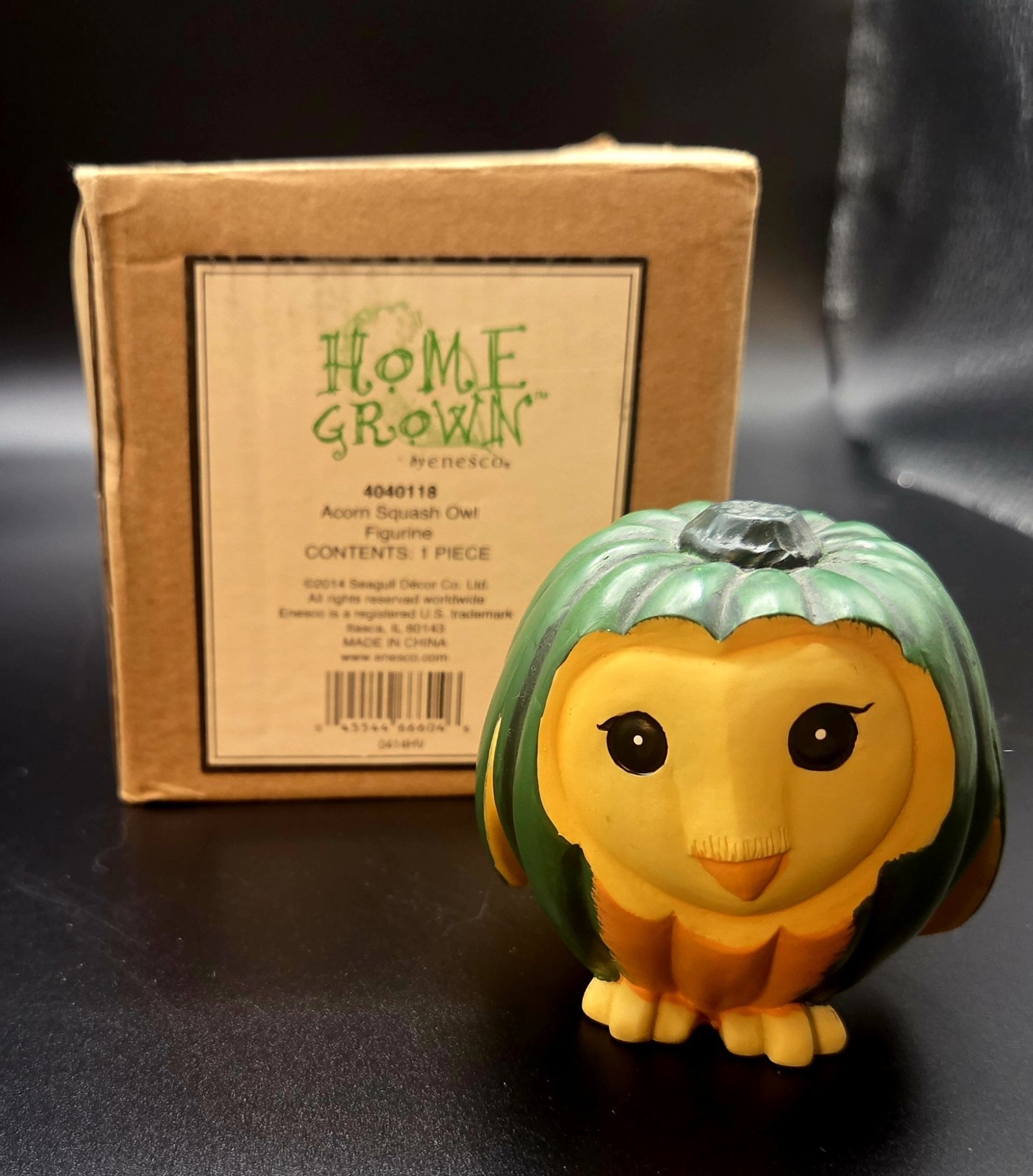 Enesco Home Grown Acorn Squash Owl Figurine 4040118 Anthropomorphic Food Animal