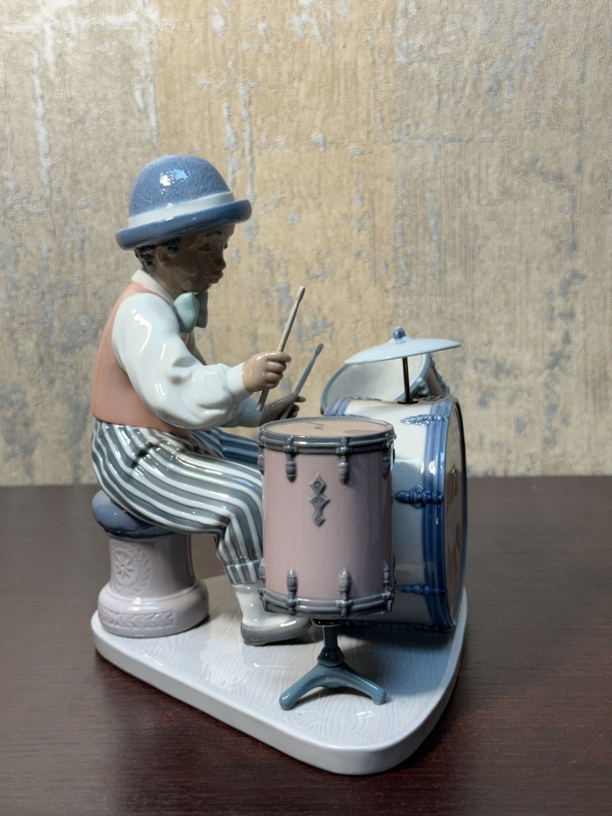 Lladro 5929 Jazz Band Drummer Black Legacy Porcelain Figurine Musician Retired