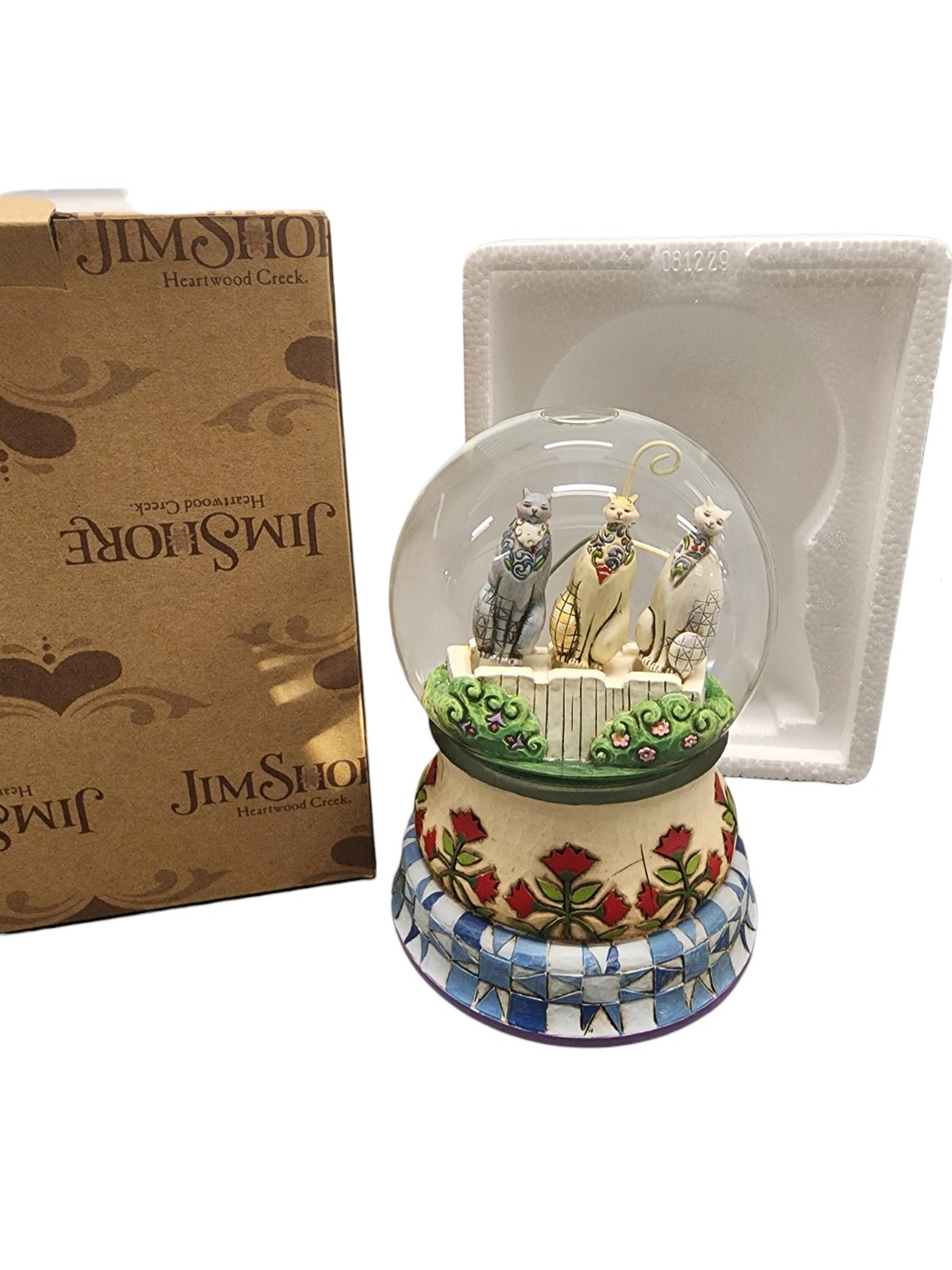 Jim Shore Kittens On The Fenc Musical Snow Globe Let Me Call You Sweetheart 2008