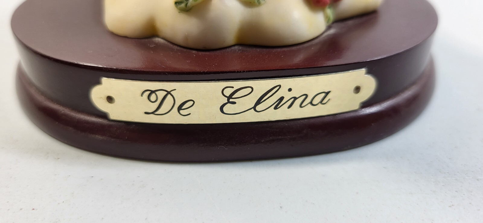 Vintage Del Elina Angel 8″ Figurine Turtle King Corp Holding Baby