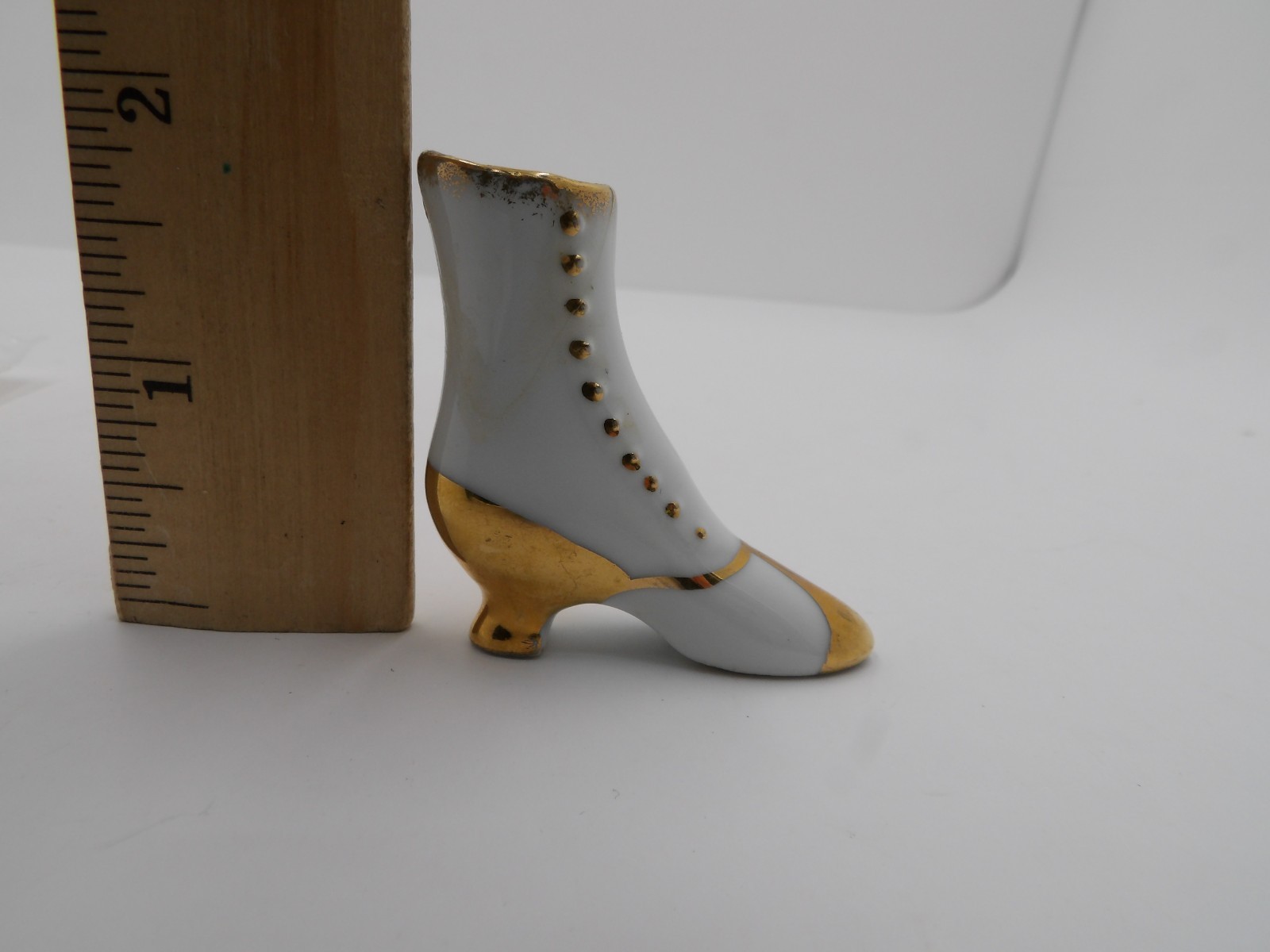 Limoges France Tiny Porcelain High Heel Boot