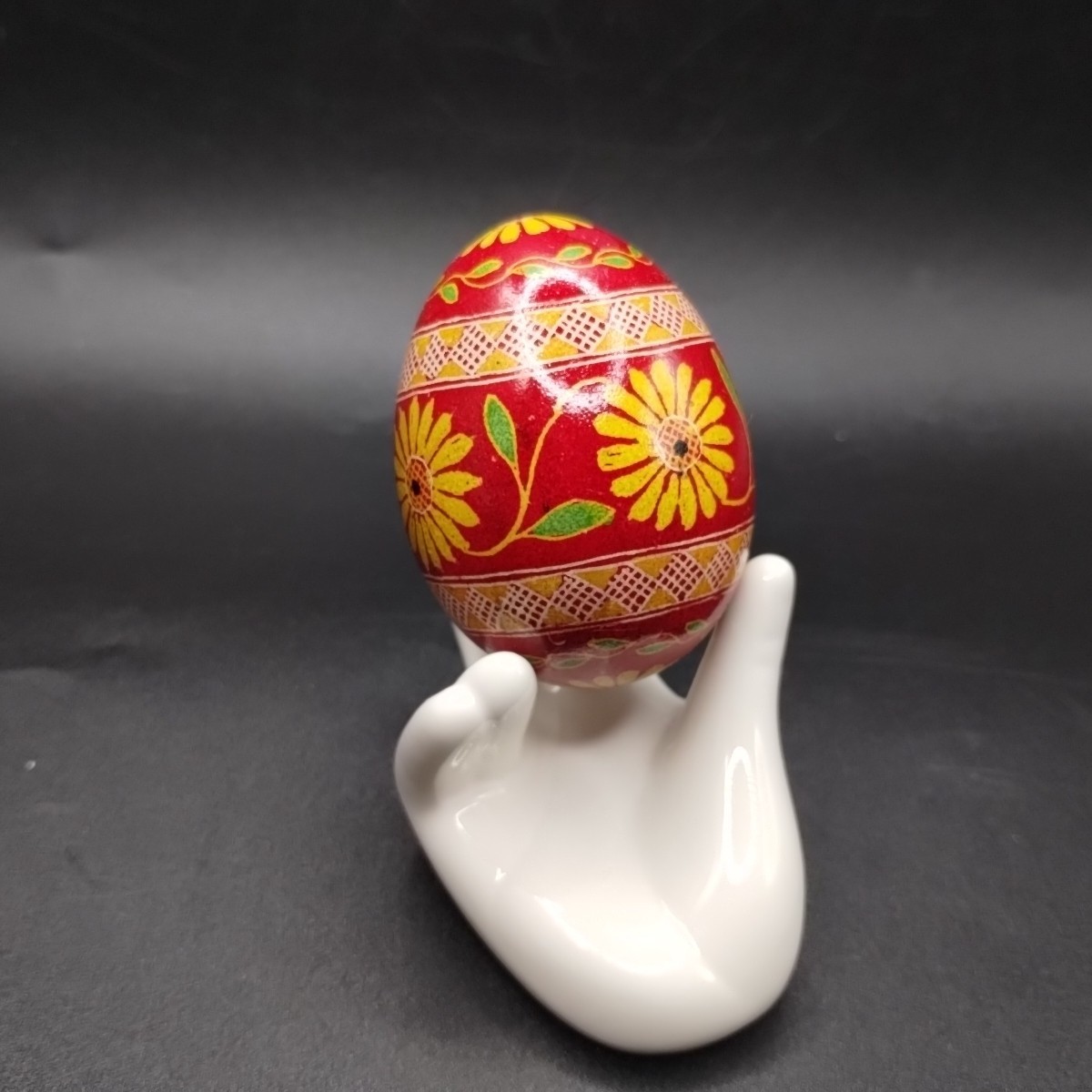 Real Handmade Pysanky Pysanka Ukrainian Easter Egg Flowers Floral Pattern